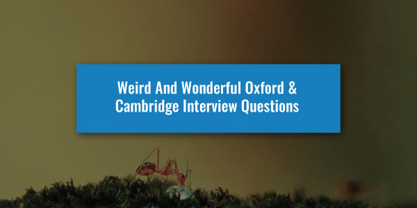 Weird and Wonderful Oxford & Cambridge Interview Questions