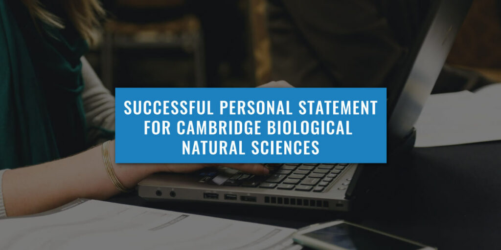 ucas personal statement for biological science