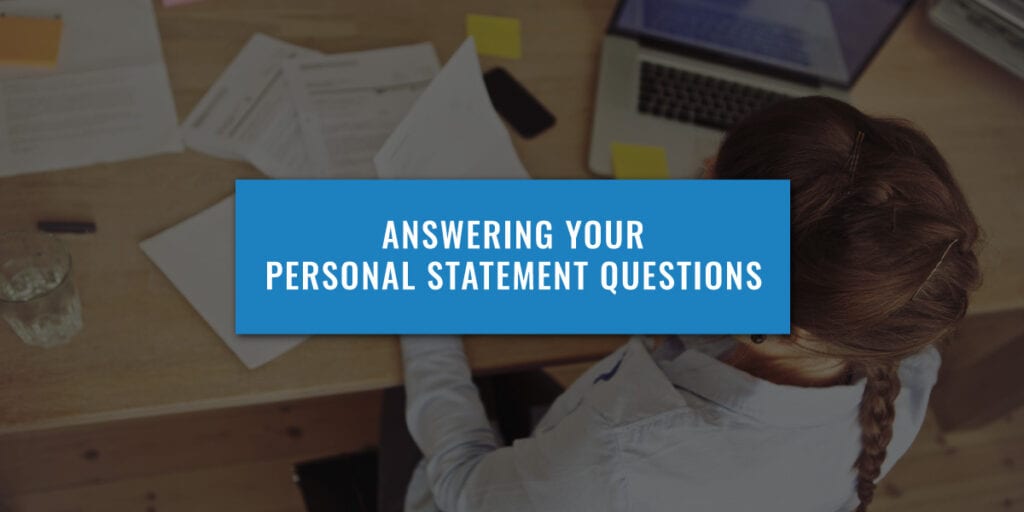 personal statement answering questions