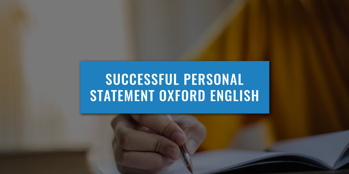 personal statement english oxford