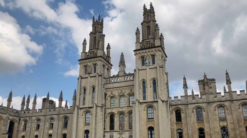 The twin towers of Hawksmoor's Quadrangle - All Souls College, Oxford